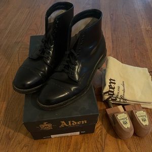 Alden Captoe Naval Boot black shell 8.5D #40751